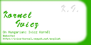 kornel ivicz business card